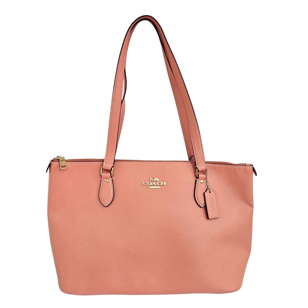 Coach Gallery Tote Crossgrain Leather Lt Coral Shoulder Purse  CH285